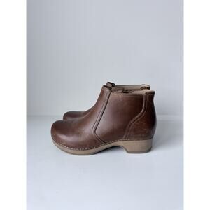 SOLD Dansko Barbara Pull Up Ankle Bootie Boots Womens 9.5 - 10 EU 40 Brown
